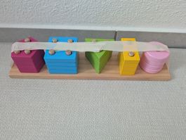 Lernspielzeug Holzform Sortierer Stapelspielzeug gebraucht