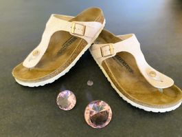 original Birkenstock Gizeh rosa nude gold Schnalle 39