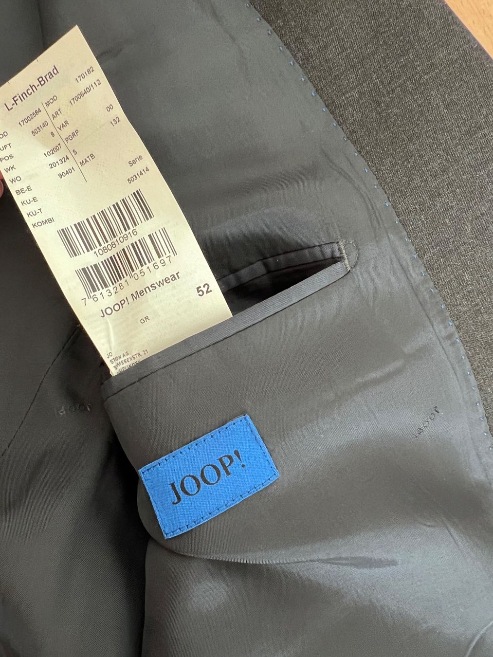 Joop Anzüge, Sport- & Funktionsanzüge: Anzug  Joop Anthrazit Grösse 52 – Gebraucht aus Dübendorf von Charlie03 4