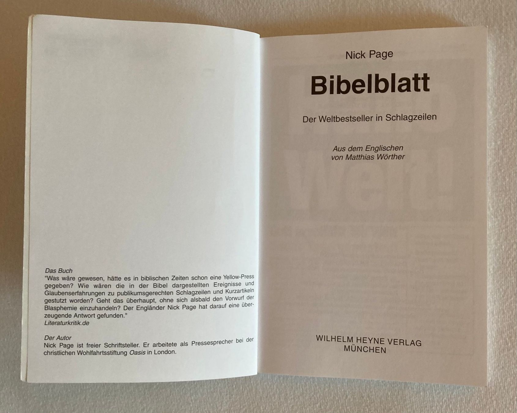 Livres: Bibelblatt – D'occasion à Liebefeld par Rhy19 1