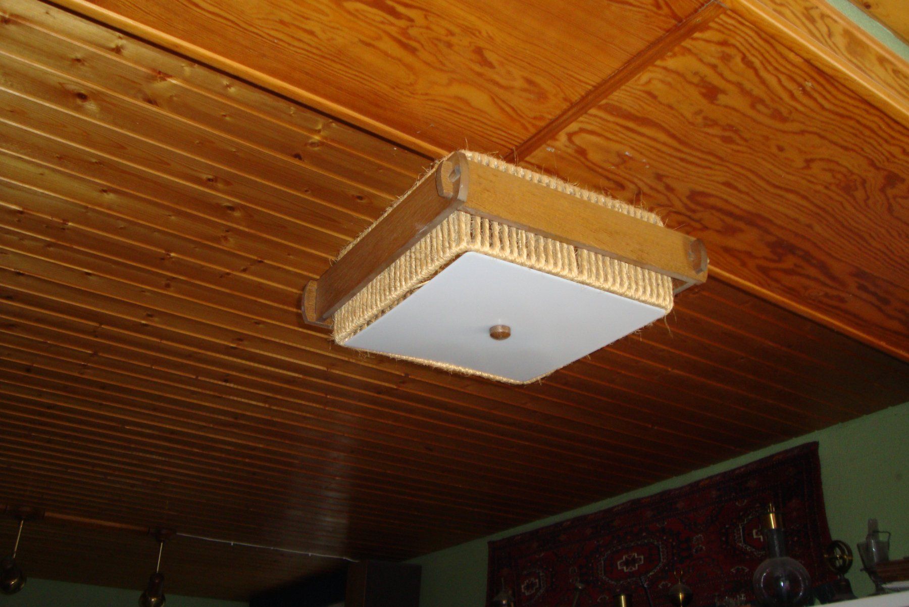 Lampadari & plafoniere: Deckenlampe, Deckenleuchte, Holz + Naturfasern – Usato da Bern venduto da carola31 1