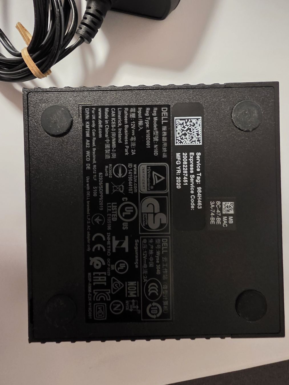 Dell PCs: Thin Client Dell Wyse 3040 mit Netzteil gebraucht – Gebraucht aus Lenzburg von Istvanl85 3