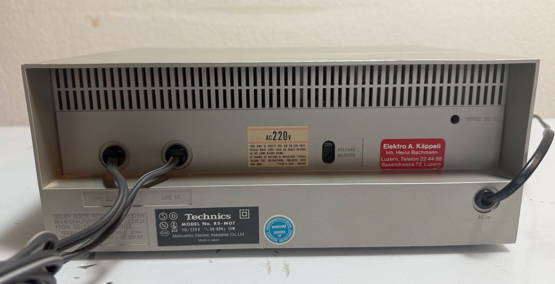 Technics Registratori: Technics RS-M07  Stereo Cassette Deck (1981-82) – Usato da Oberglatt ZH venduto da Kumar2 3