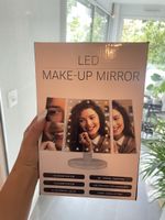 Miroir pliable maquillage rechargeable avec lumière LED