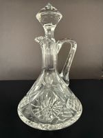 Kristallglas-Karaffe geschliffen, mit Zapfen, ca. 1930