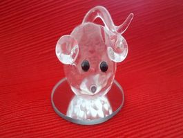 Süessi Kristall Maus, hochwertige Glas Verarbeitung, Deko!