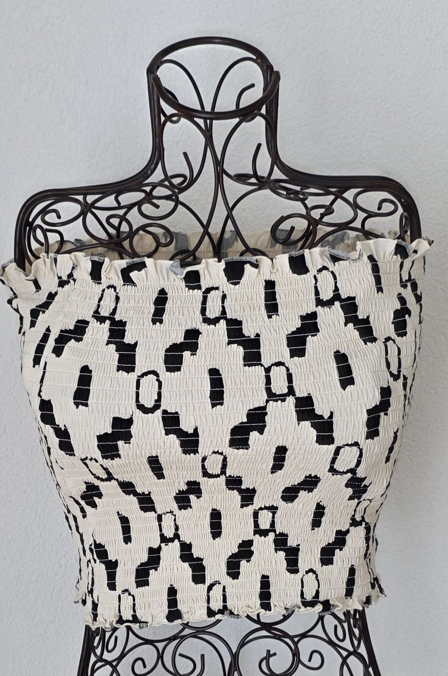 H&M Tops: Elastisches Bustie ecruy/Schwarz Gr.L – Neuf (Voir description) à Frauenfeld par Bleeddragon