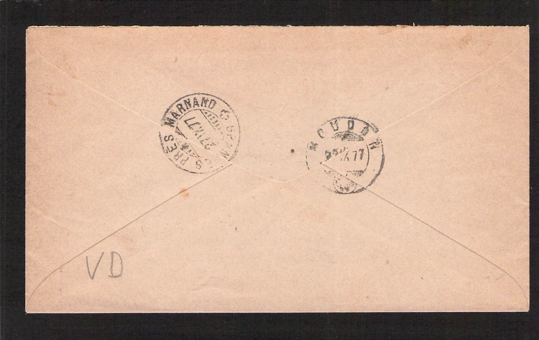 Tutti i francobolli: Tüblibrief  Echallens VD , 26.lX.1877 – Usato da Reichenburg venduto da ibiza18 1