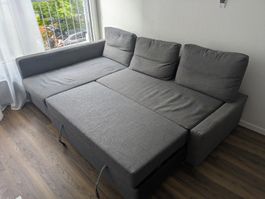 Sofa bed with chaise longue & storage – 30 CHF