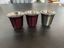 3 Tasses à Espresso Nespresso Alu