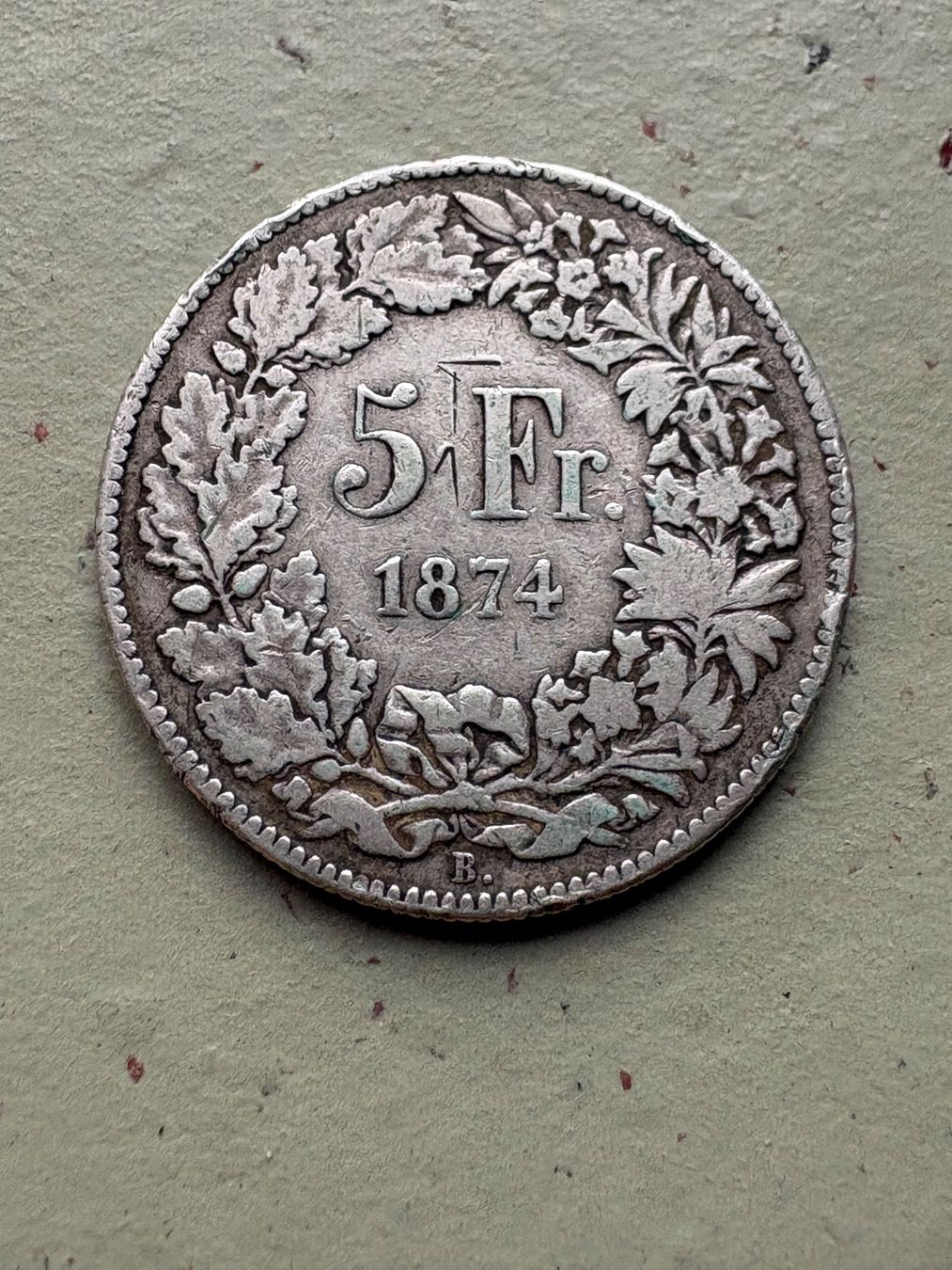 Alle Münzen: 5 Franken 1874 B. – Gebraucht aus Zürich von mysilvercoin 1