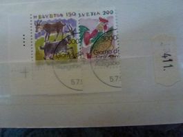Tiere Huhn und Kühe ET-STEMPEL