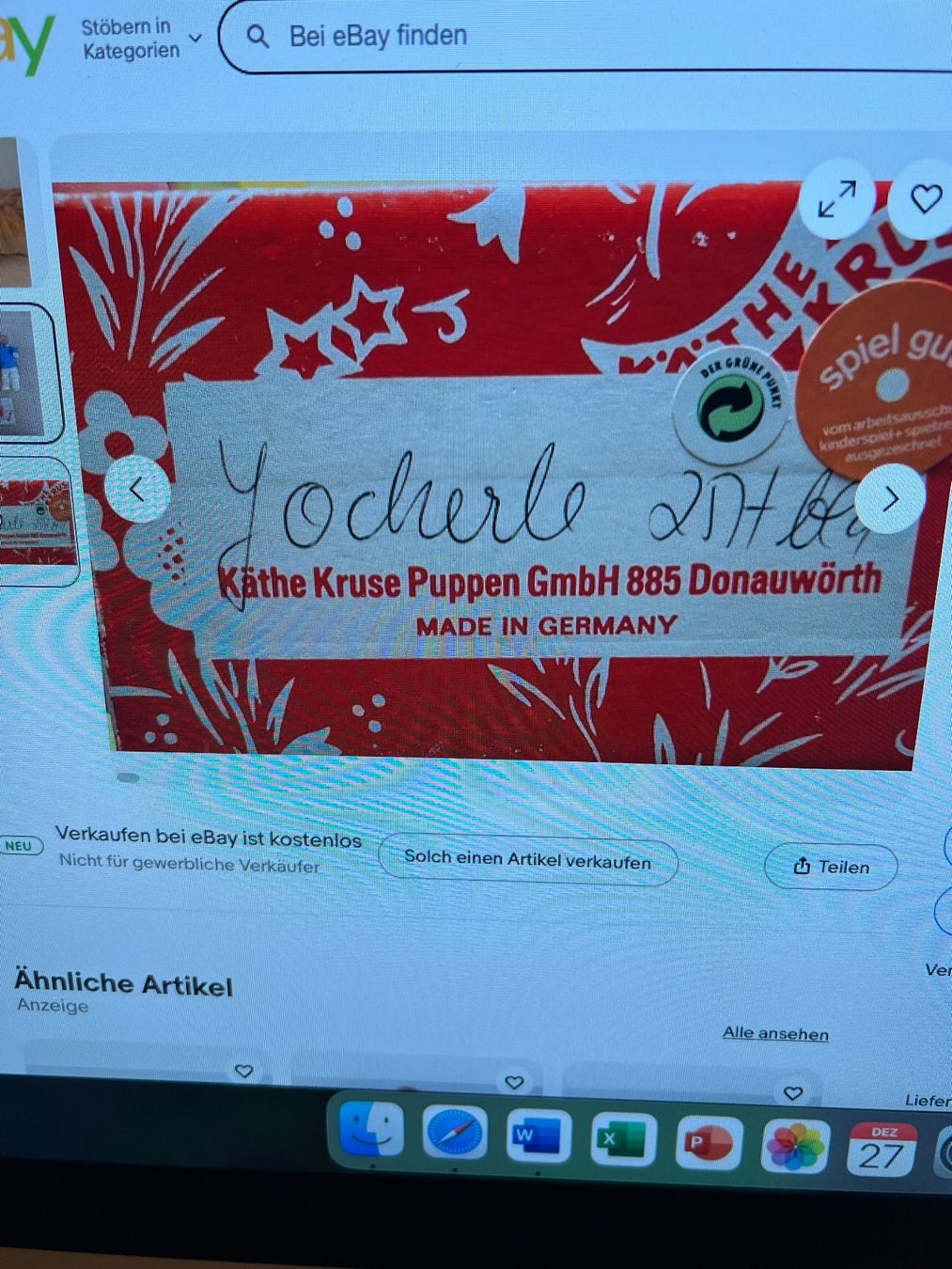 Käthe Kruse Bambole: Käthe Kruse Puppe – Usato da Arboldswil venduto da CJDA 4