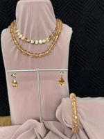 Schmuck-Set mit Zirkonia bernsteinfarben Nr. 24
