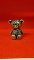 Vintage Teddybär Miniatur Figur, Metall, Sammlerstück!