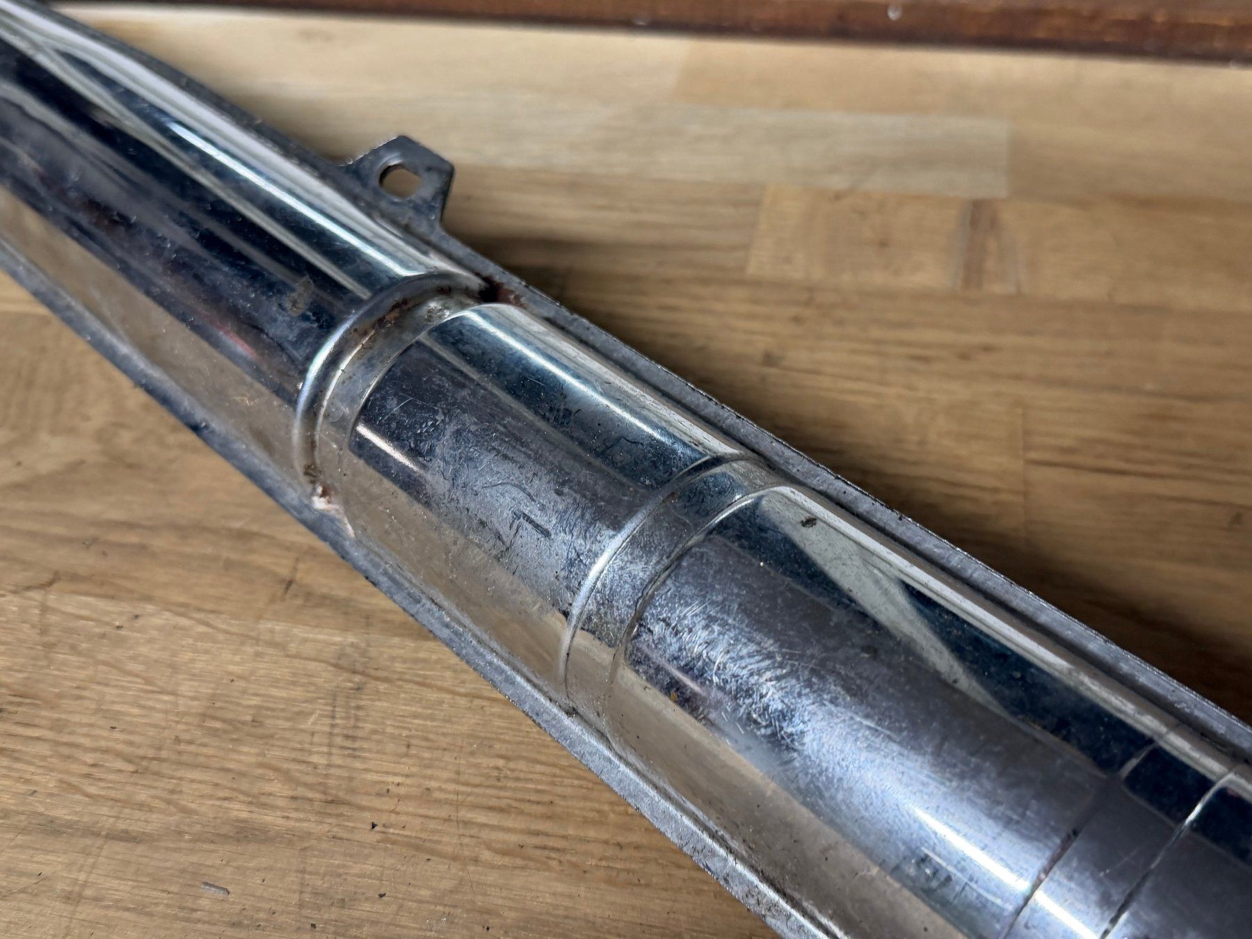 Parti ricambio per ciclomotori: Auspuff Puch 22mm 2 Teiler mit einer Lasche -> Halter OLIDE – Usato da Bolken venduto da si.x.las 1