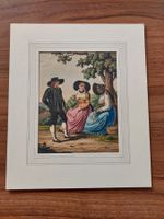 Altgouachierte Aquatinta, "Aus dem Unter. Ochsenhausen" 1815