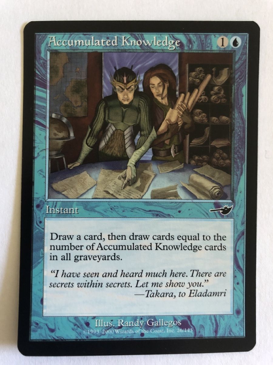 Magic The Gathering Sammelbilder & Trading cards: MTG - Accumulated Knowledge - #direktkauf – Gebraucht aus Basel von Melchior5