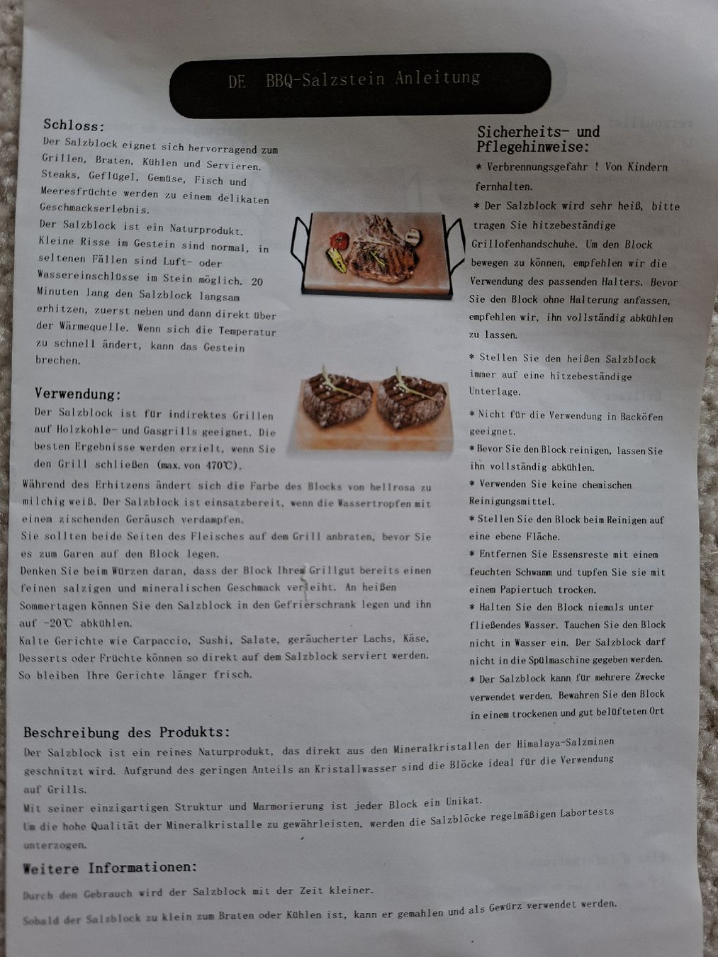 Elettrodomestici da cucina: BBQ Salzstein – Nuovo e nell'imballaggio originale da Wildhaus venduto da natalie_ 2