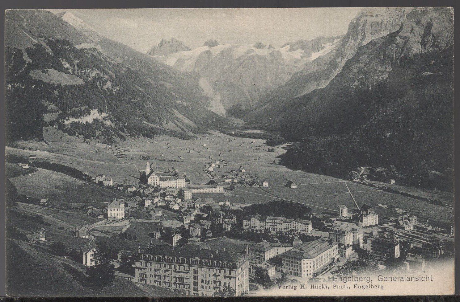 Ansichtskarten: Engelberg  Generalansicht   1910 – Gebraucht aus Aarau von kufi44
