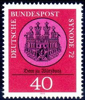WÜRZBURGER DOM IM MEDAILLON ** POSTFRISCH ** - JJ28