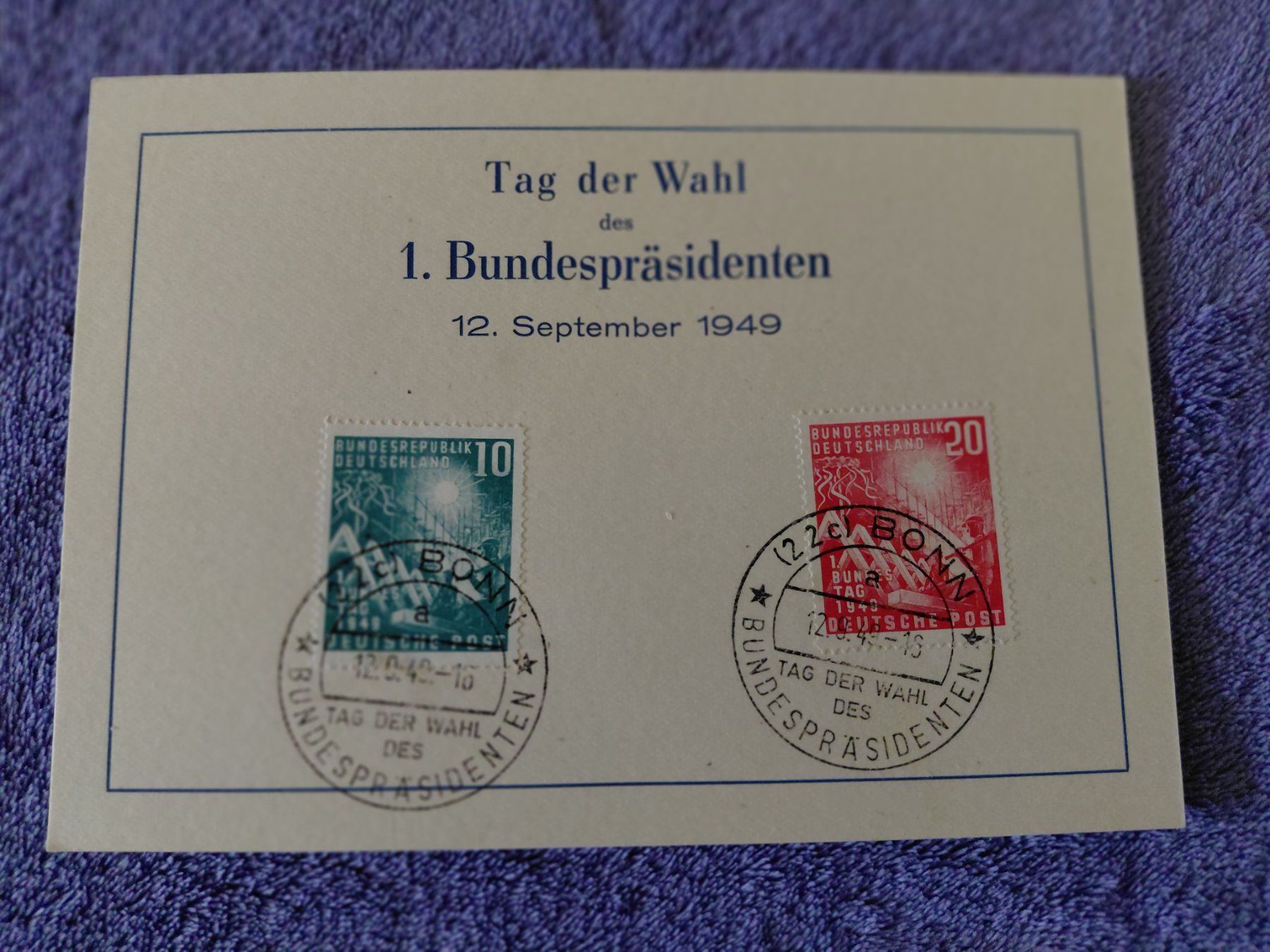 Tutti i francobolli: Superstück  Tag der Wahl  BRd – Nuovo (secondo la descrizione) da Horw venduto da Onurb008