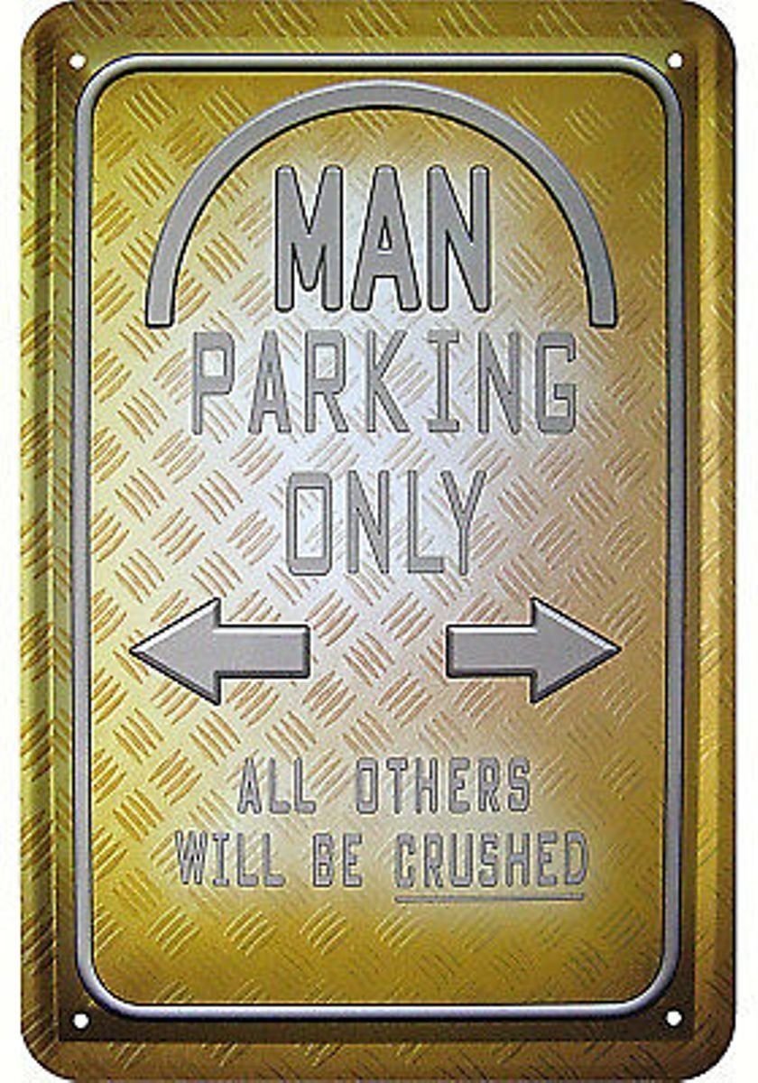 Man Schilder: Blechschild-MAN PARKING ONLY-ALL OTHERS – Neu und originalverpackt aus Rupperswil von big-one-sale