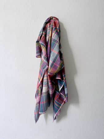 Moismont Foulard Kariert Rot Blau Gelb Rosa Baumwolle 100%