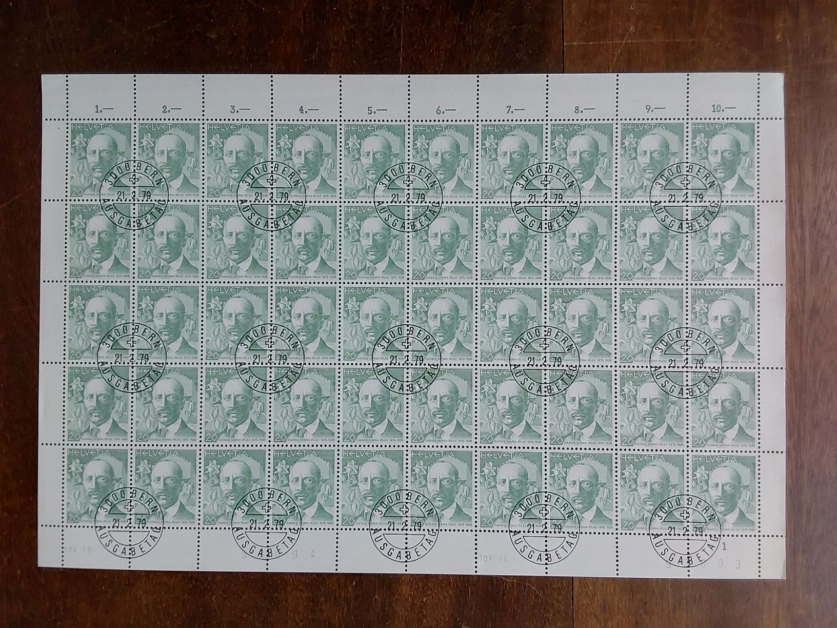 Tutti i francobolli: Erni Hans Briefmarkenbogen 1979  – Usato da Steinach venduto da Chilli1957 7