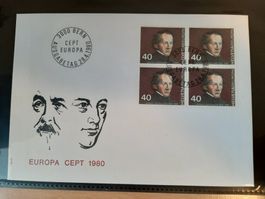 Schweiz Briefmarke, Ersttagsbrief 1980, Top Zustand! (55)