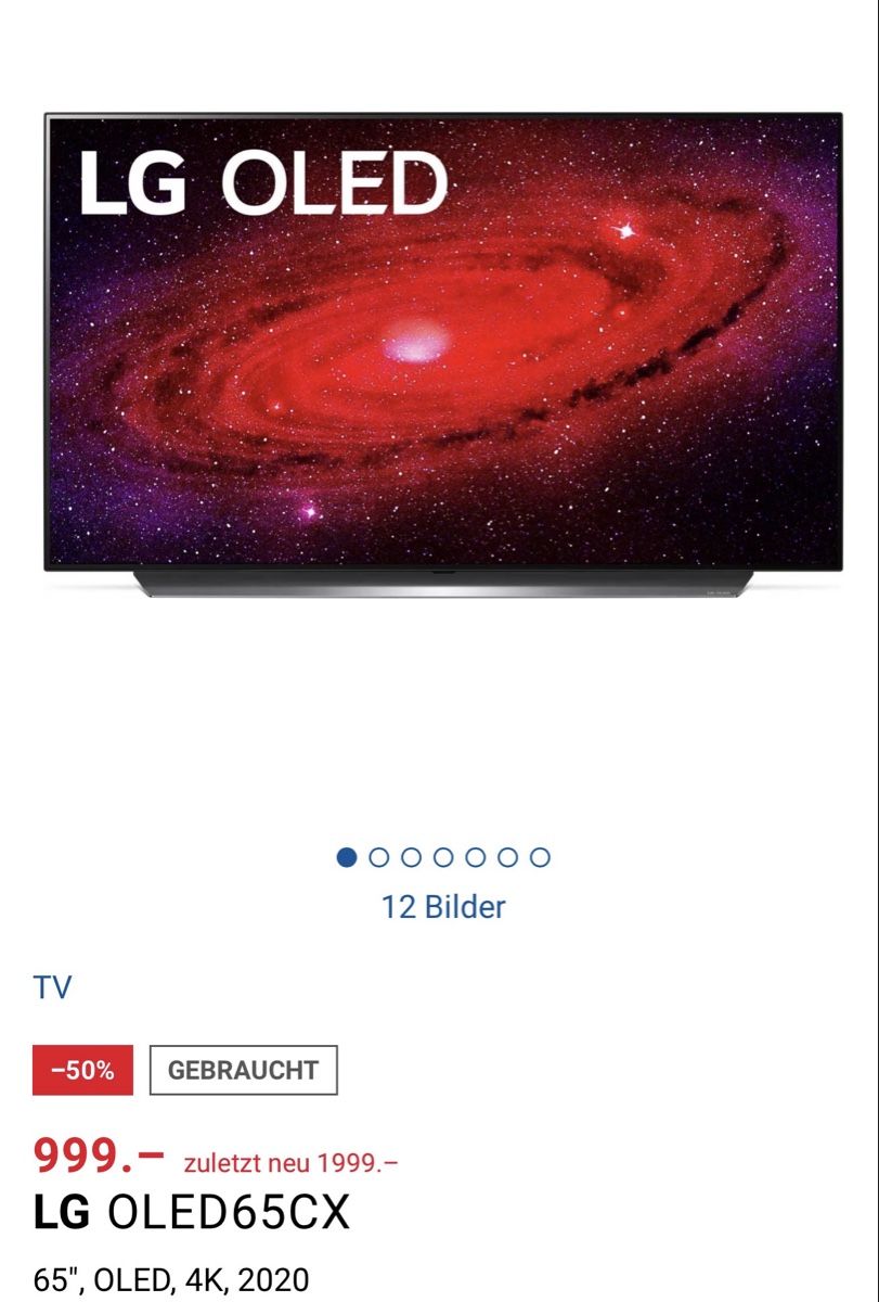 LG Televisori: LG OLED65CX 65" 4K OLED TV Defekt – Difettoso da Steinach venduto da Giusep7 3