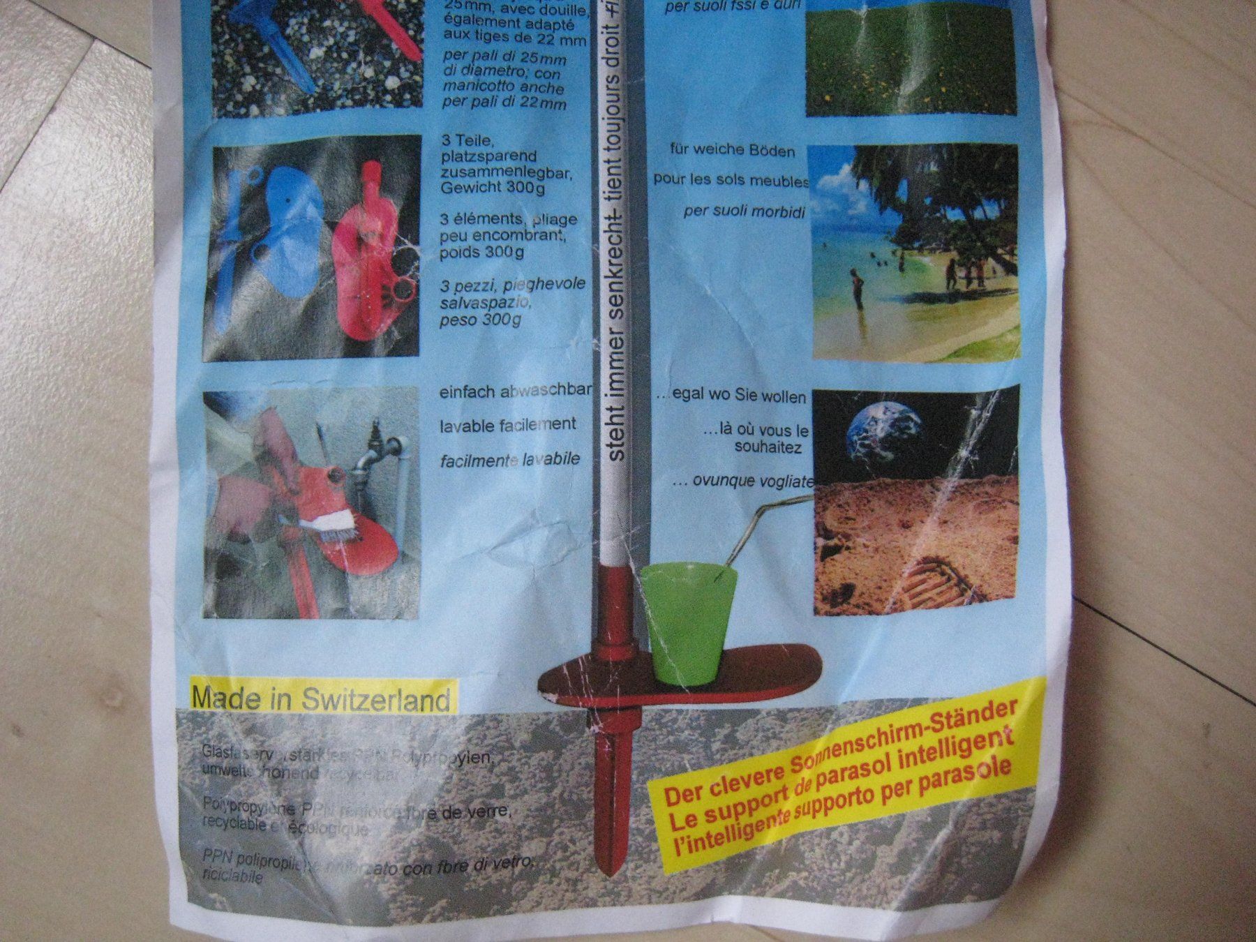 Altro: Sonnenschirm-Ständer  rot  ungebraucht  Sun Stabi – Nuovo (secondo la descrizione) da Dättlikon venduto da Mamakuga 3