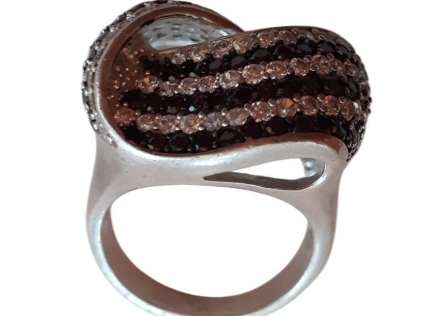 Anelli: Ring Silber Bergkristall & Onyx – Usato da Mörschwil venduto da wunderkiste44 3