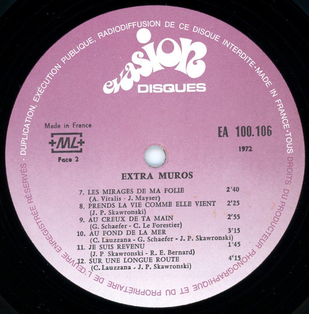 Schallplatten: LP - EXTRA MUROS – Gebraucht aus Morges von evnocha3 3