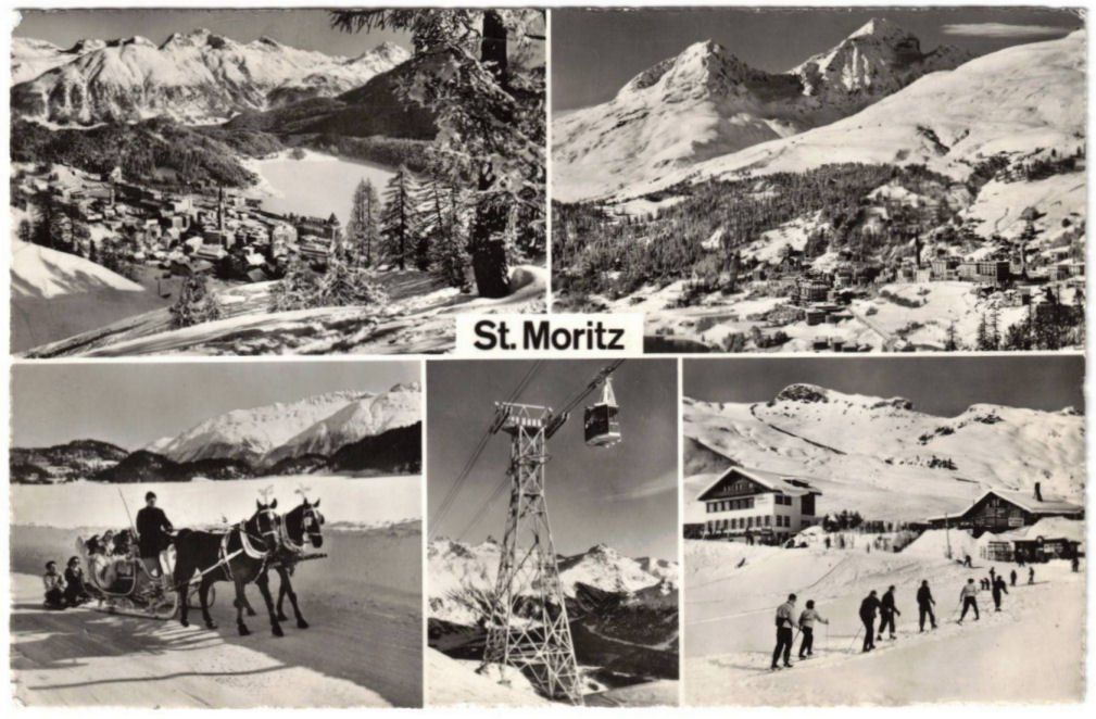 Cartoline postali: St. Moritz - 5 Bild AK – Usato da Binningen venduto da Mountainrider