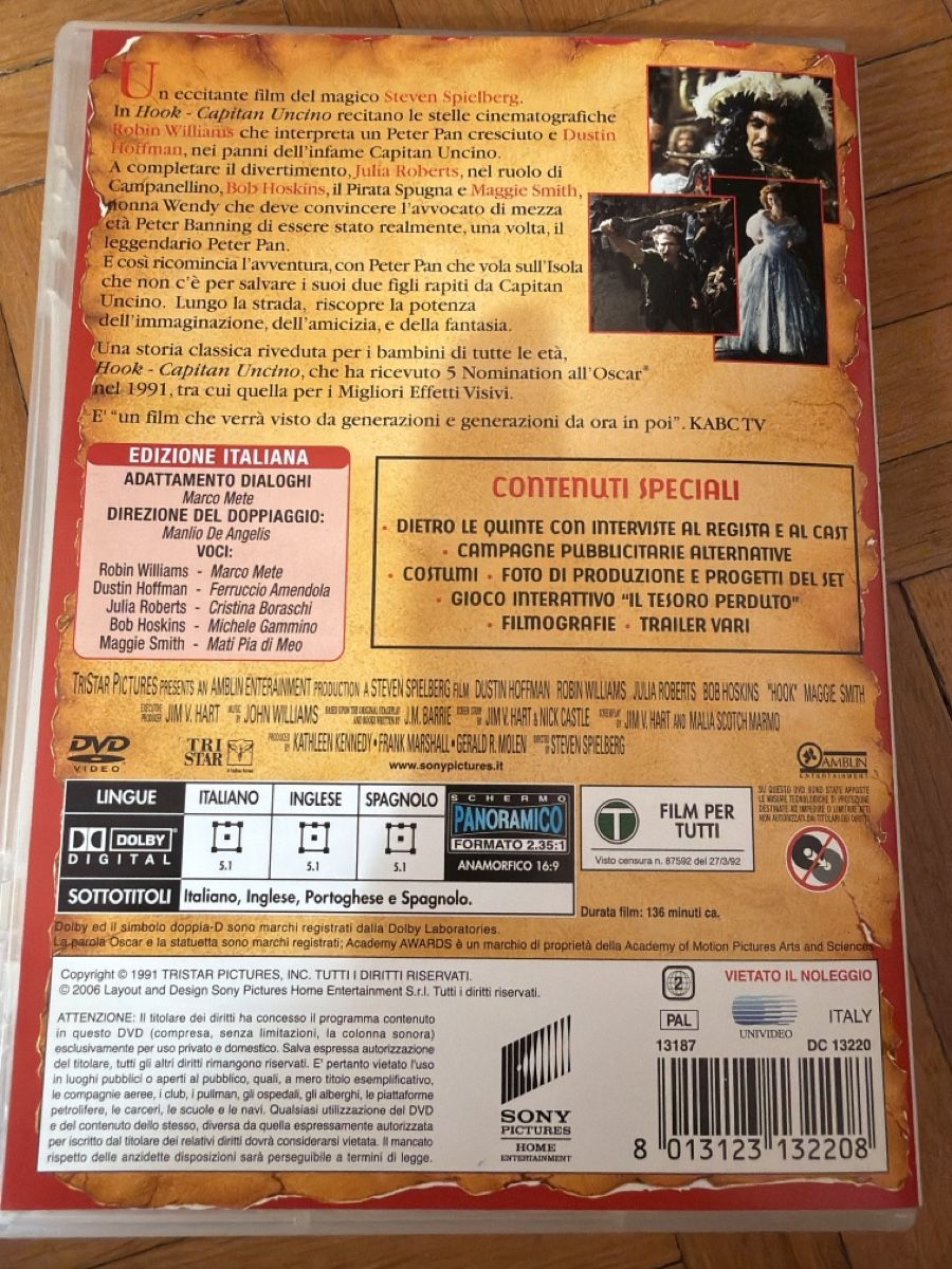 Tutti i DVDs: Hook DVD Collector's Edition - Robin Williams Classic – Usato da Lugano venduto da bad_2t9b 2