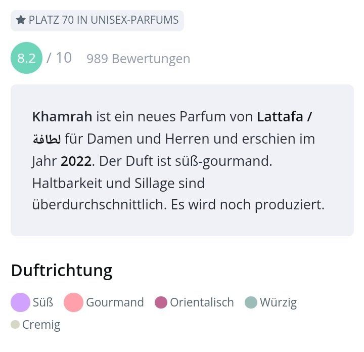 Parfum & Eau de Toilette: 5 ml KHAMRAH LATTAFA EDP ABFÜLLUNG – Neu (gemäss Beschreibung) aus St. Gallen von CaliSunshine 2