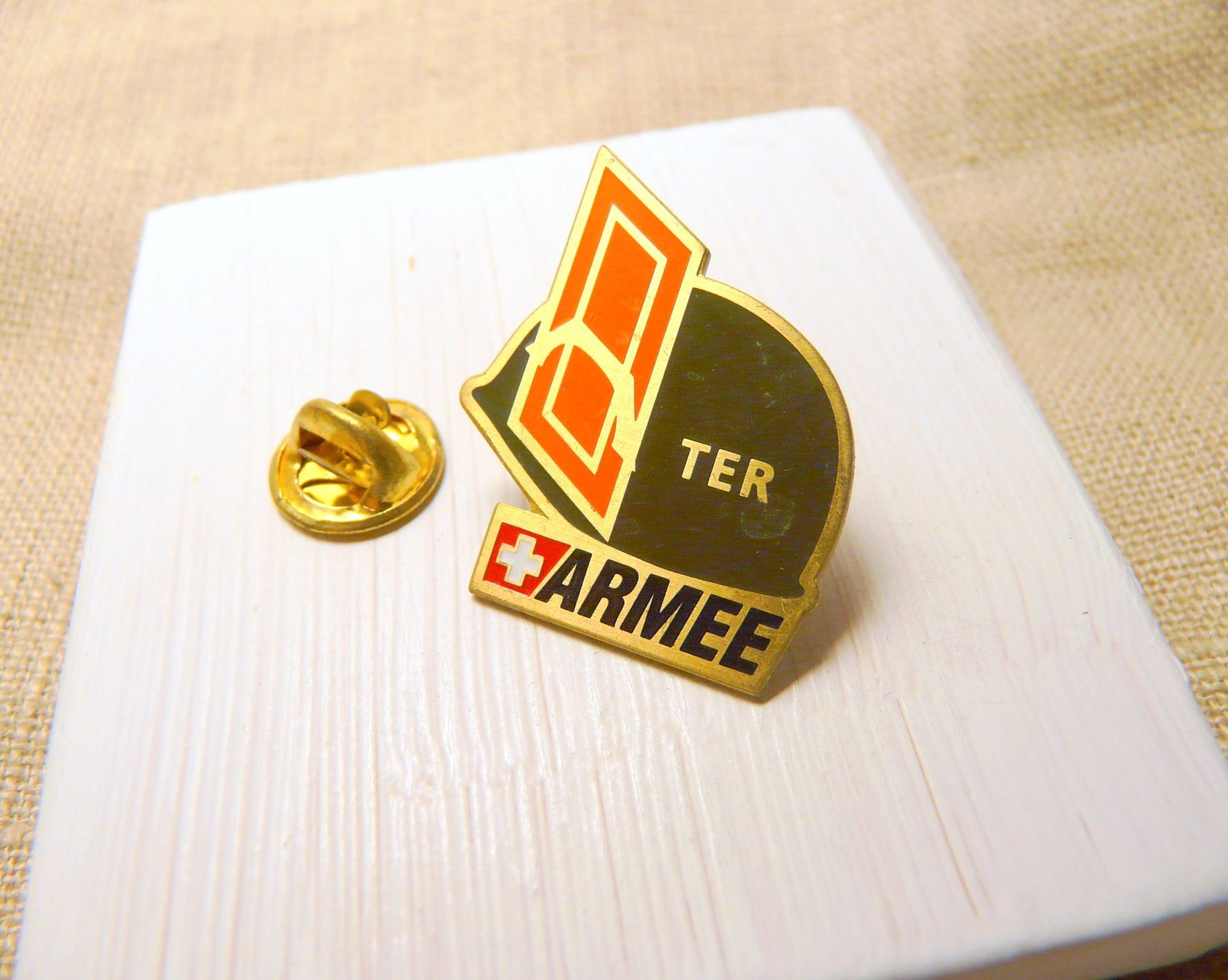 Schweizer Armee Placchette & Badge: ❗ Schweizer Armee TER    +Versand Pin M14L.8 – Usato da Pully venduto da websurfer1 1