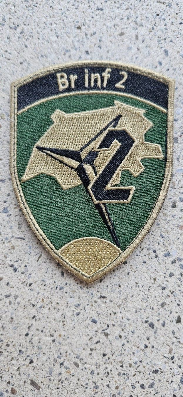 Schweizer Armee Placchette & Badge: *** Badge Br Inf 2 mit klett *** – Nuovo e nell'imballaggio originale da Riedholz venduto da fr_sIruP