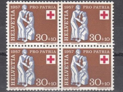 Alle Briefmarken: SBK B84 im 4er-Block postfrisch mit Abart – Gebraucht aus Bürglen TG von StampGraf