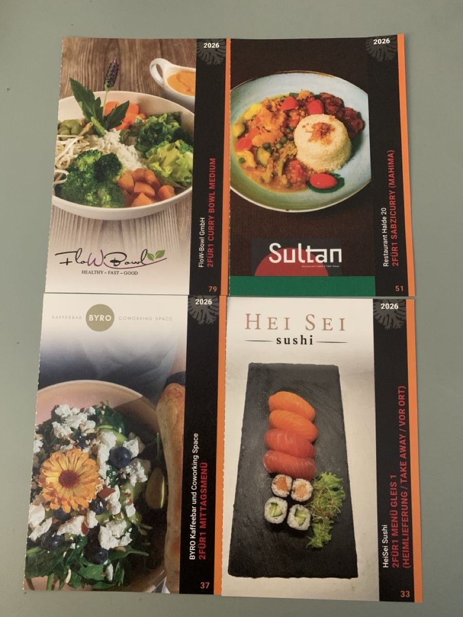 Buoni: 4x 2für1 Gutscheine Restaurants Aarau – Nuovo e nell'imballaggio originale da Attelwil venduto da TaraLee
