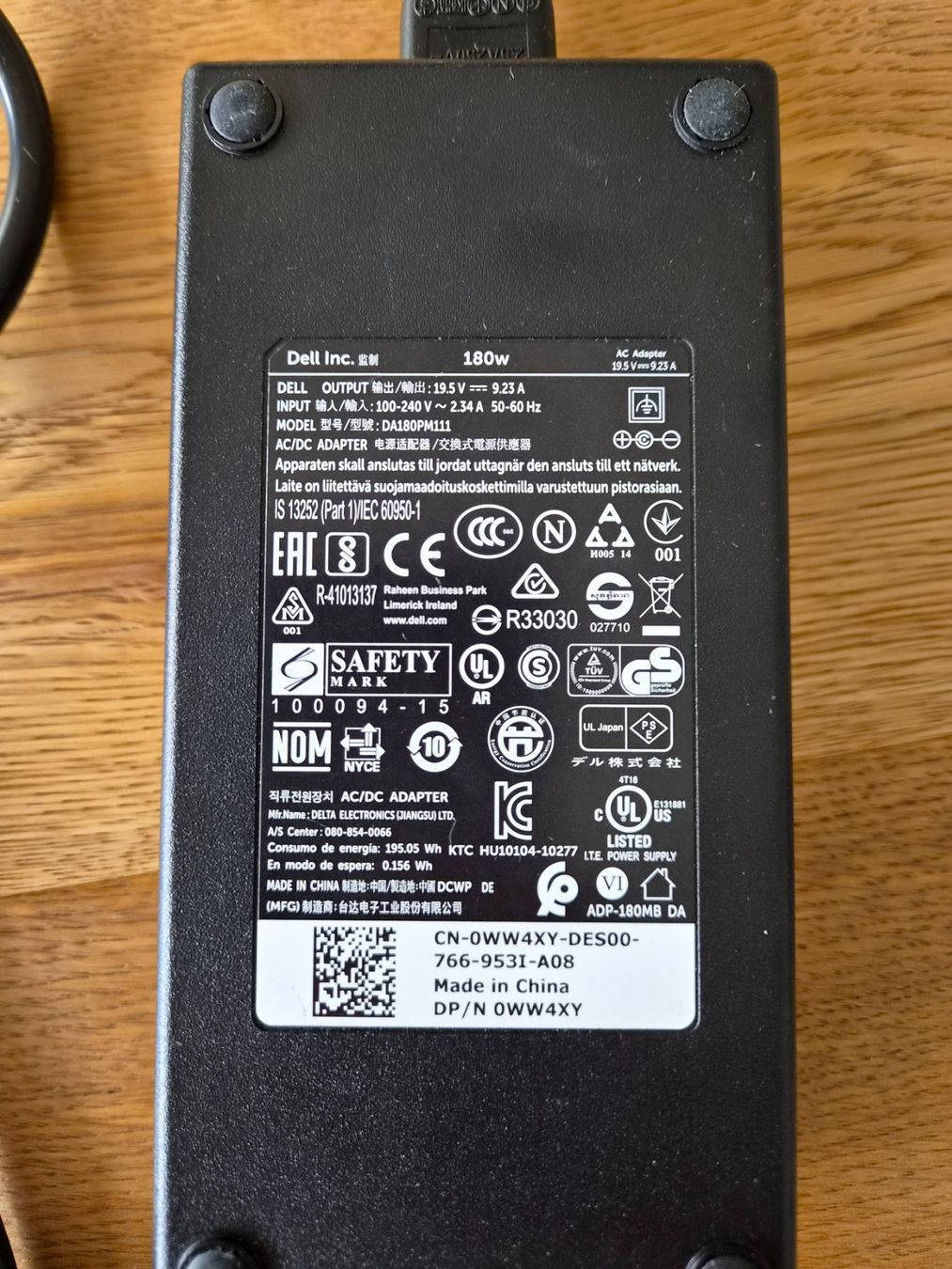 Dell Caricabatterie: DELL Laptop Ladegerät 180W AC-Netzteil – Usato da Wädenswil venduto da ky_109 1