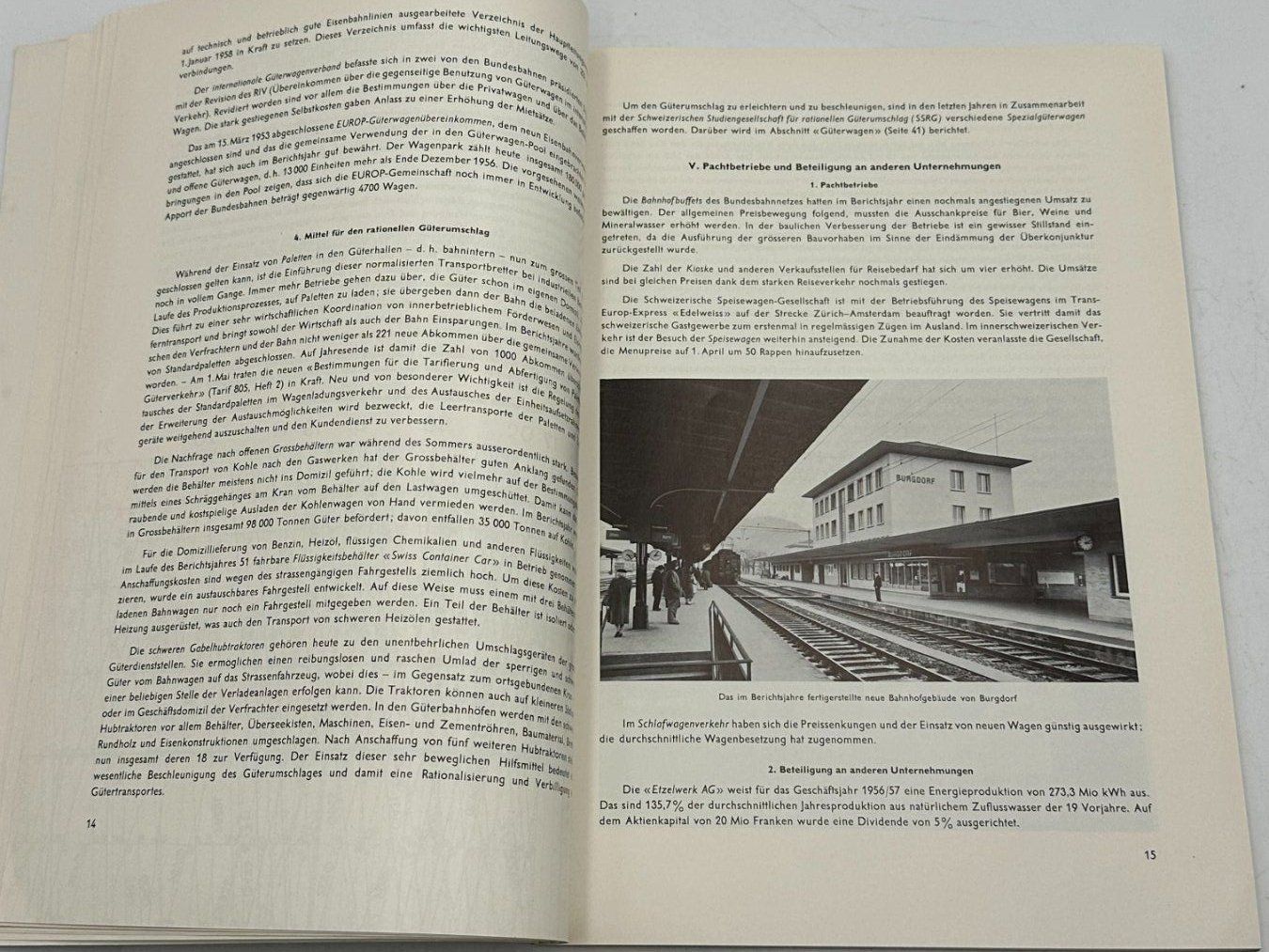 Zeitschriften & Magazine: SBB Geschäftsberichte 1954 & 1957 - Schweizer Bahngeschichte – Gebraucht aus Luzern von Lager6640 4