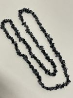 Halskatte Edelsteinkette aus Schneeflocken Obsidian