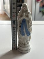 Madonnenfigur Keramik weiss/blau/gold gemarkt (I27)
