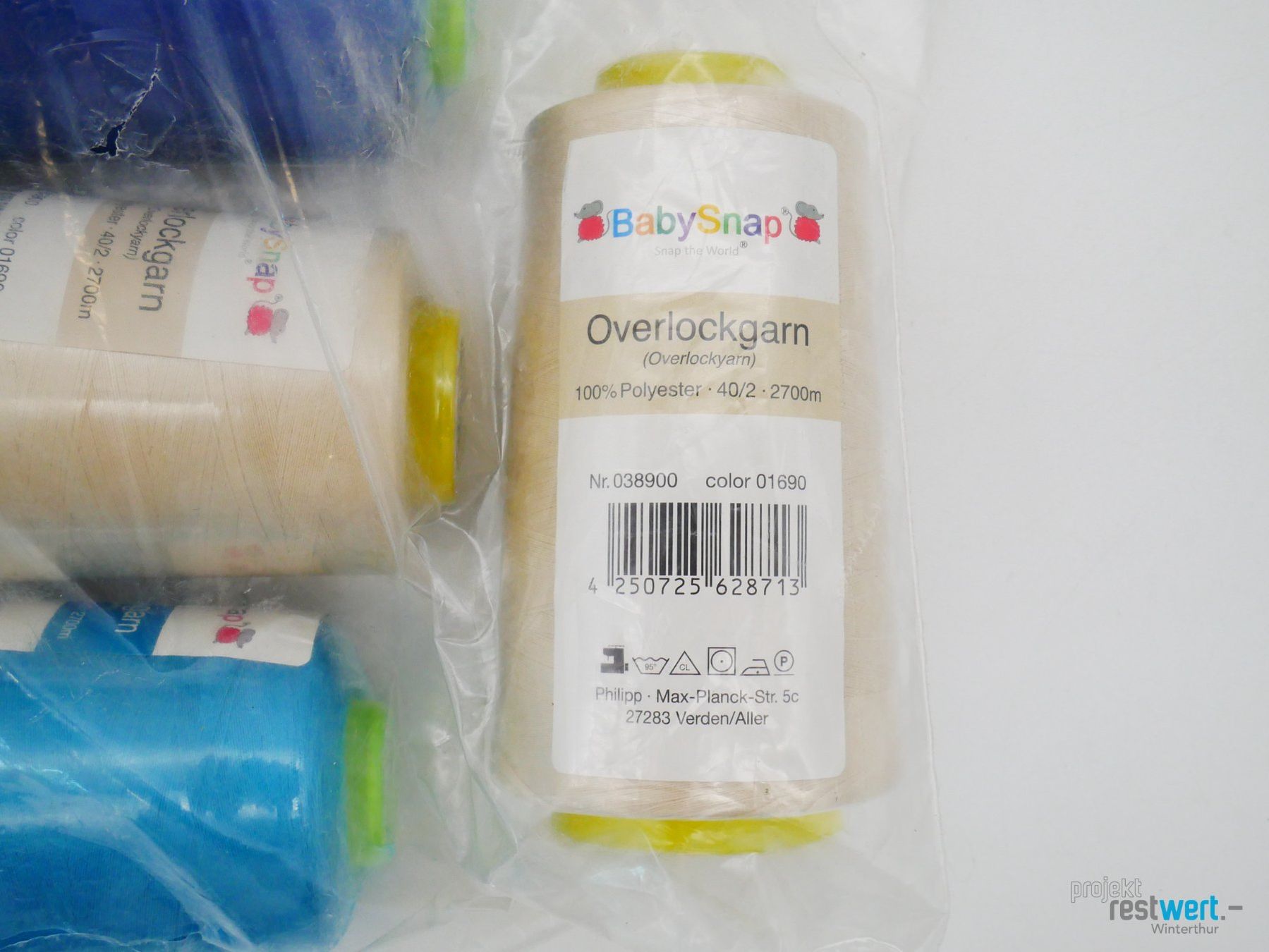 Cordicelle & Fili: EMIL PHILIPP BabySnap Overlockgarn, "Tag am Meer" – Nuovo e nell'imballaggio originale da Winterthur venduto da Restwert_Winterthur 1