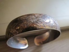 Armspange Armreif Silber 925 Punze Vintage Schön Verziert