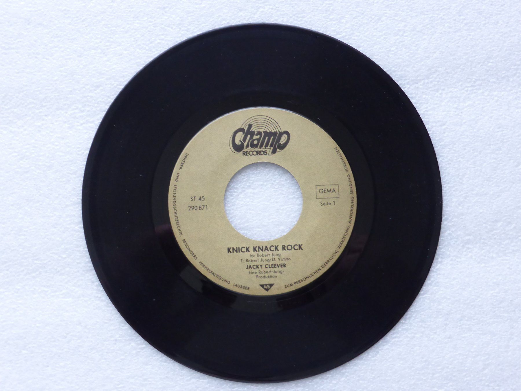 Schallplatten: Vinyl Single   JACKY CLEEVER – Gebraucht aus Küssnacht am Rigi von Mondkinder 1