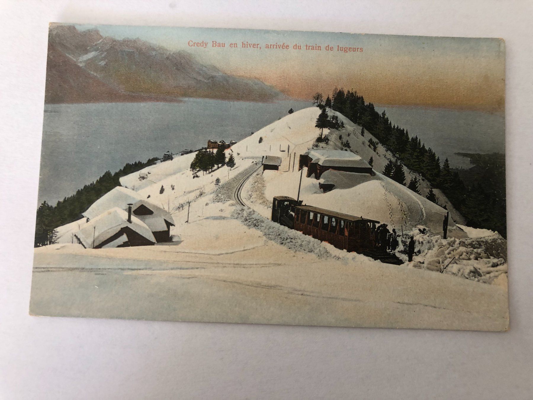 Cartoline postali: Ansichtskarte Caux train de lugeurs – Usato da Pfäffikon ZH venduto da Waltoversand