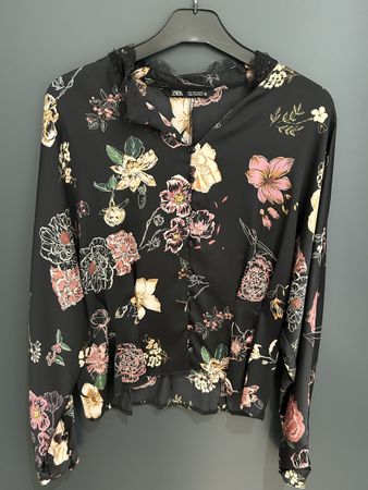 Camicia Zara a fiori, taglia L